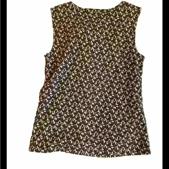 Anthropologie Maeve Cat Embroidered Front  Bow Sleeveless Blouse Size XSmall - Picture 2 of 4